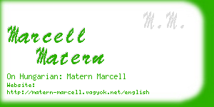 marcell matern business card